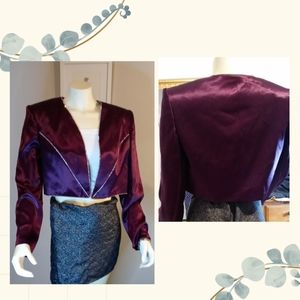 Ever Beauty Woman Jaquet with cristals long sleeves. Burgundy 12.